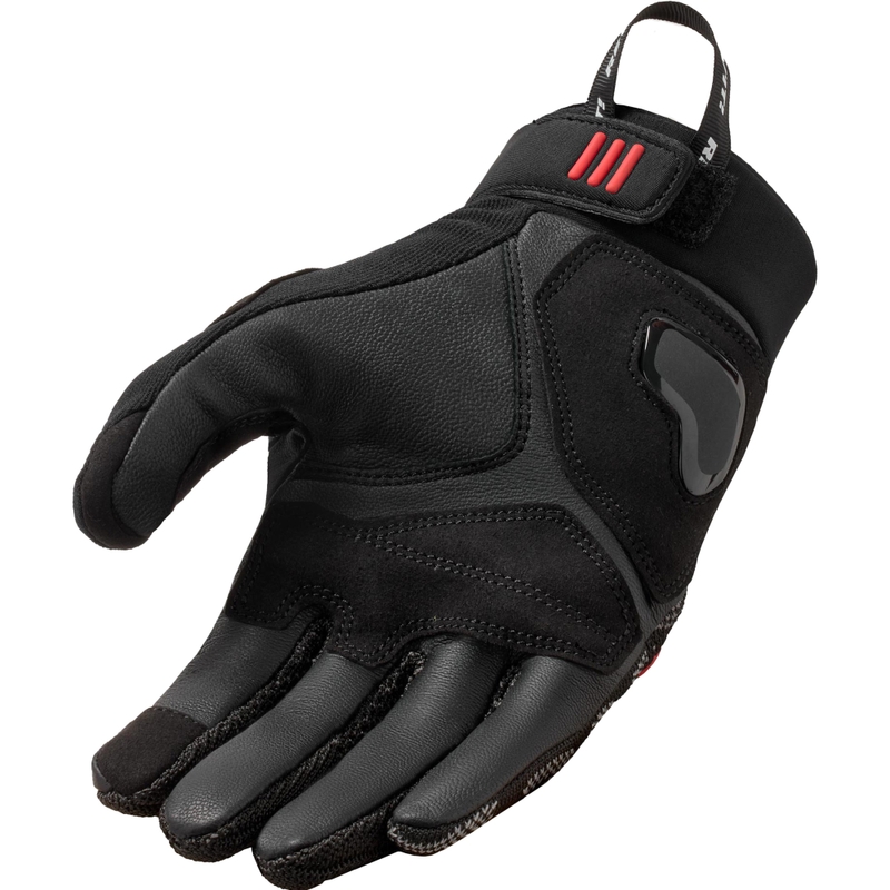 Guantes de moto Revit Hyperspeed 3 negro-rojo fluorescente