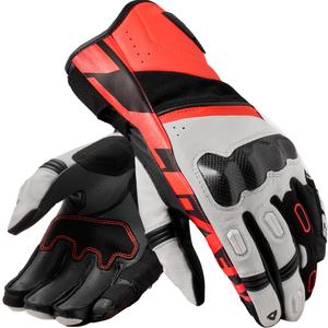 Guantes de moto Revit RSR 5 blanco-rojo fluo