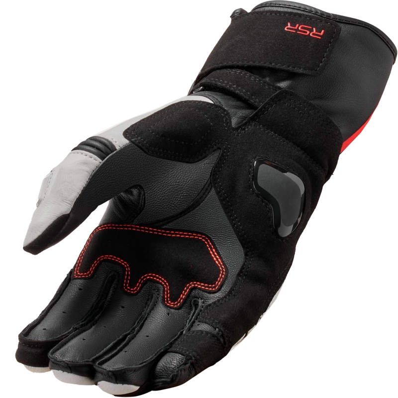 Guantes de moto Revit RSR 5 blanco-rojo fluo