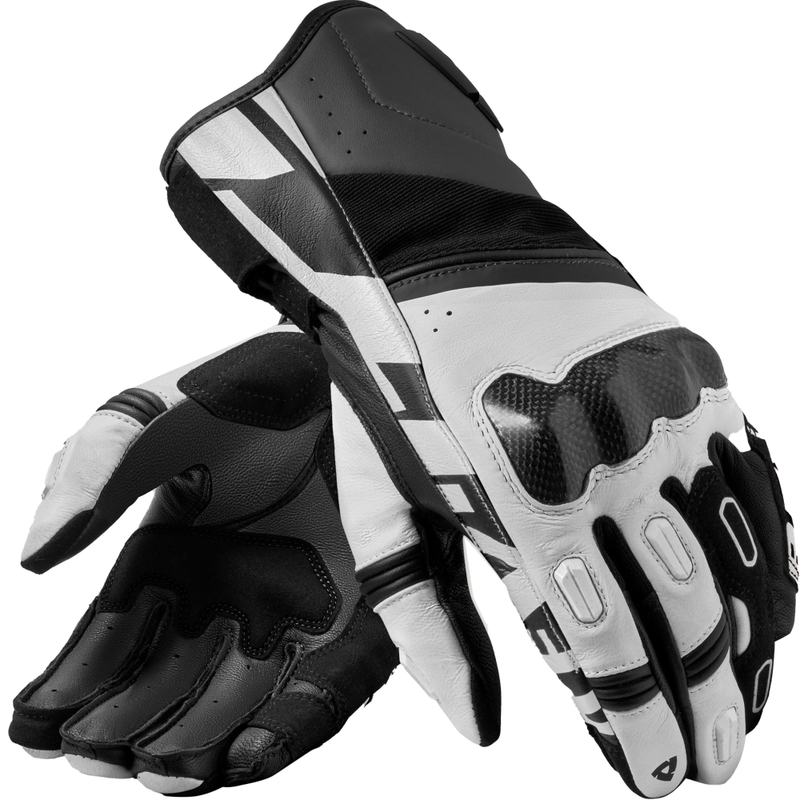 Guantes de moto Revit RSR 5 negro-blanco