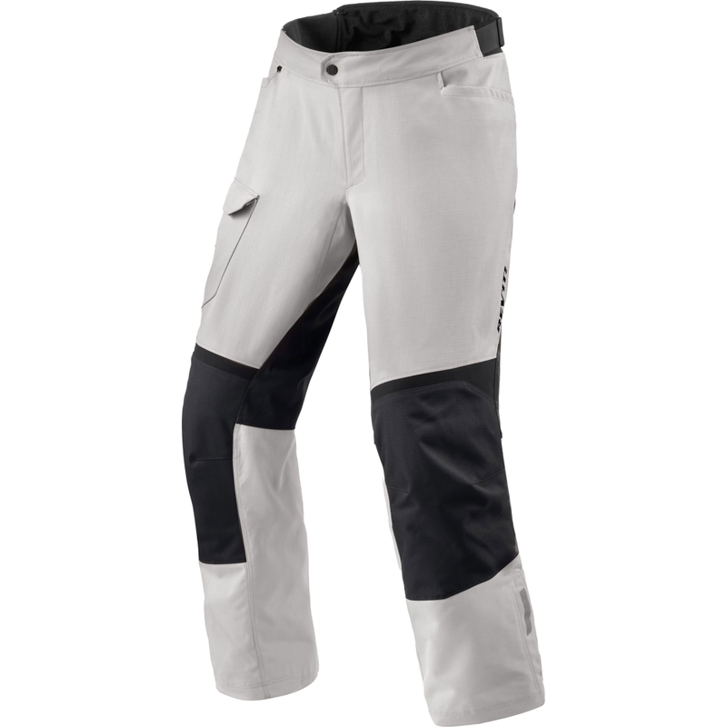 Pantalones de moto Revit Convergent H2O de color plata y negro