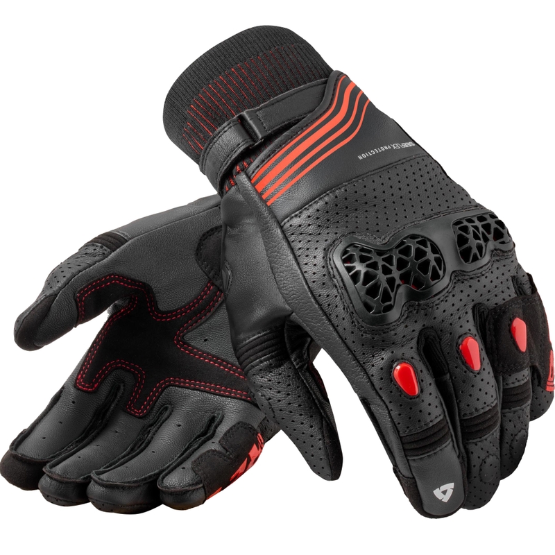 Guantes de moto Revit Positron negro-rojo