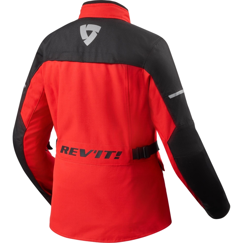 Chaqueta de moto para mujer Revit Convergent H2O rojo-negro
