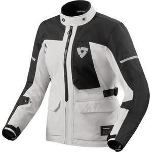Chaqueta de moto Revit Convergent H2O para mujer, color plata y negro