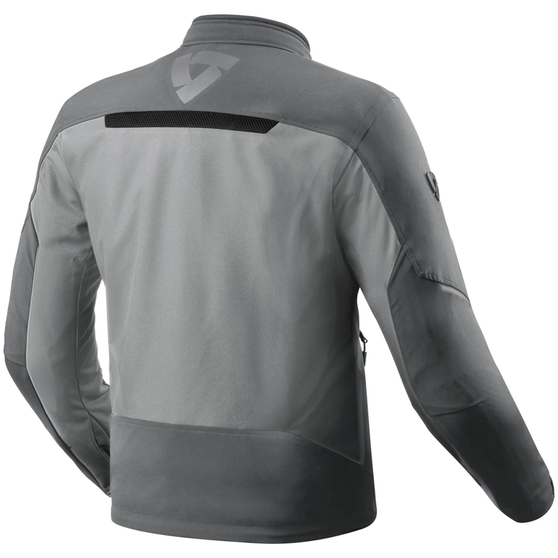 Chaqueta de moto Revit Venator H2O gris claro-gris