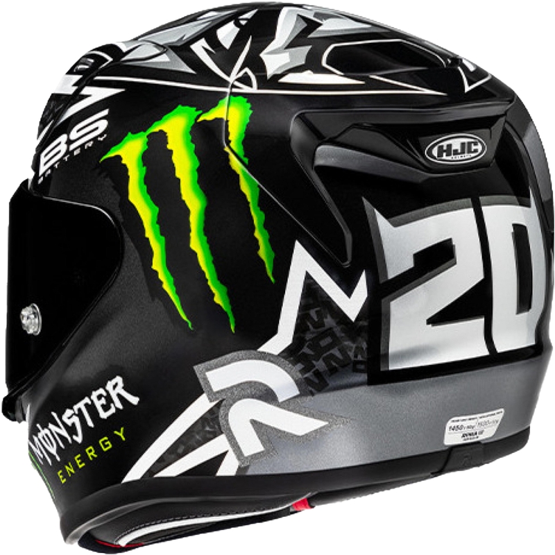 Casco integral de motocicleta HJC RPHA 12 Quartararo Replica BL MC5 negro