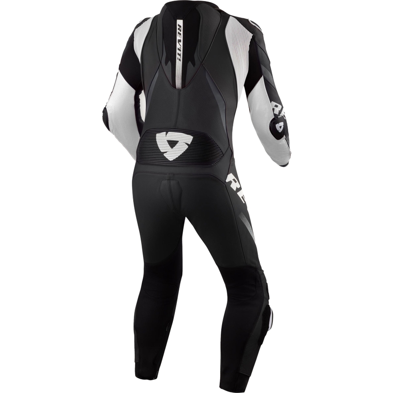 Traje de moto Revit One Piece Hyperspeed 3 negro y blanco
