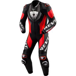 Traje de moto Revit One Piece Hyperspeed 3 negro-rojo fluorescente