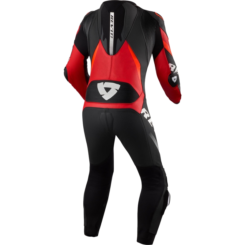 Traje de moto Revit One Piece Hyperspeed 3 negro-rojo fluorescente