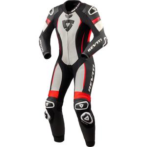 Mono de moto para mujer Revit Xena 4 blanco-rojo fluo