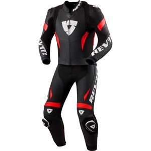 Traje de moto de dos piezas Revit Argon 3 negro-rojo fluo