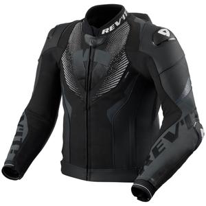 Chaqueta de moto de cuero Revit Hyperspeed 3 PRO negro-antracita