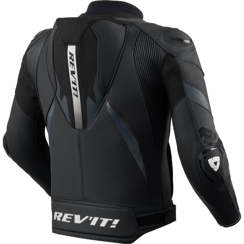 Chaqueta de moto de cuero Revit Hyperspeed 3 PRO negro-antracita