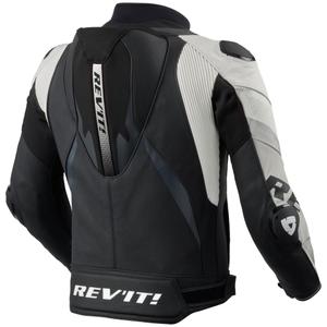 Chaqueta de moto de cuero Revit Hyperspeed 3 PRO negro-blanco
