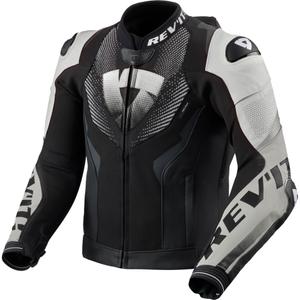 Chaqueta de moto de cuero Revit Hyperspeed 3 PRO negro-blanco
