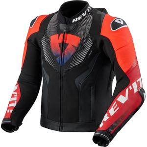 Chaqueta de moto de cuero Revit Hyperspeed 3 PRO negro-rojo