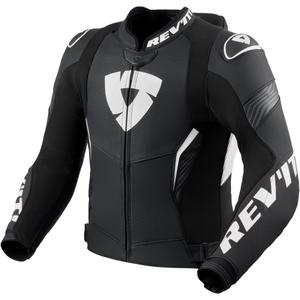 Chaqueta de moto de cuero Revit Argon 3 PRO negro-blanco
