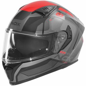 Casco integral de moto NOX N402 Mentor negro-rojo