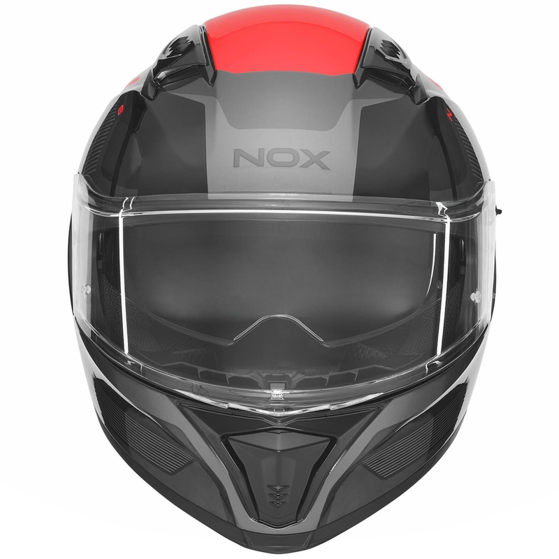 Casco integral de moto NOX N402 Mentor negro-rojo