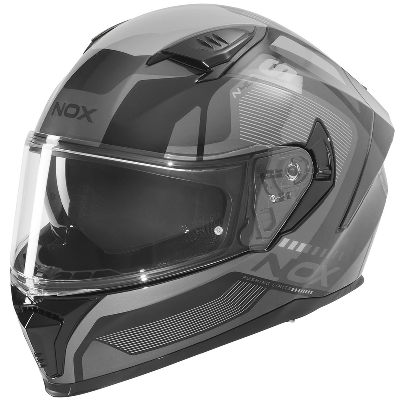 Casco integral de moto NOX N402 Mentor negro-plata