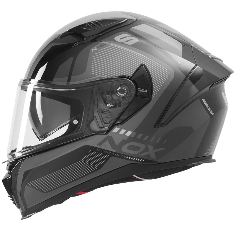 Casco integral de moto NOX N402 Mentor negro-plata