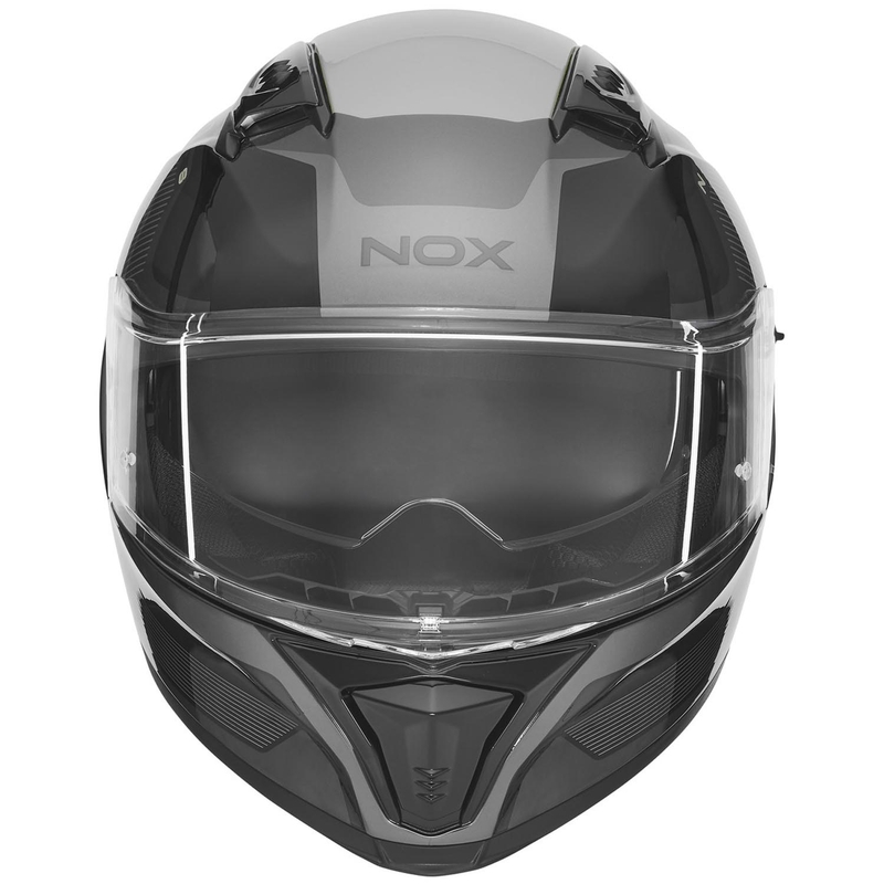 Casco integral de moto NOX N402 Mentor negro-plata