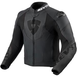 Chaqueta de moto de cuero Revit Argon 3 negro-antracita