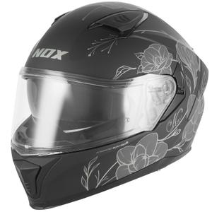 Casco integral de moto NOX N402 Spring negro mate-plata