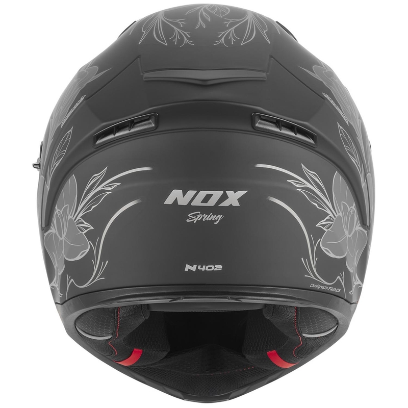 Casco integral de moto NOX N402 Spring negro mate-plata