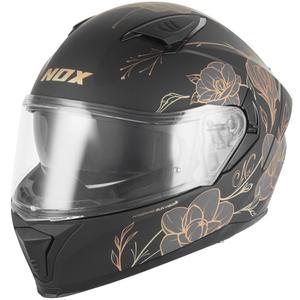 Casco integral de moto NOX N402 Spring negro mate-dorado