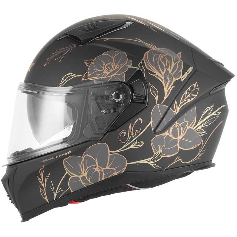 Casco integral de moto NOX N402 Spring negro mate-dorado