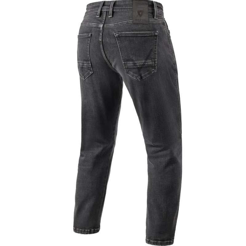 Vaqueros de moto cónicos Revit Detroit 3 en negro oscuro