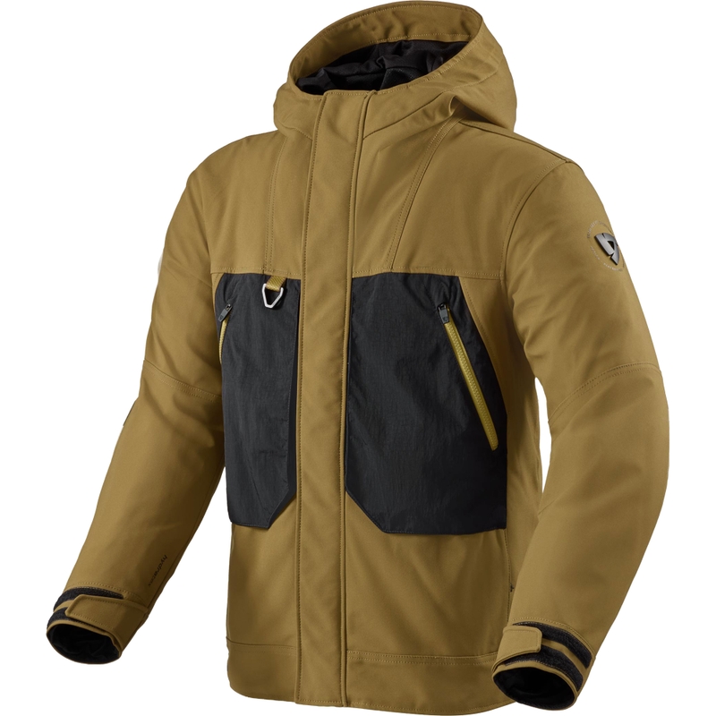 Chaqueta de moto Revit Entropy H2O marrón-negra