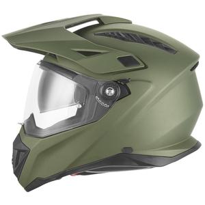 Casco de moto enduro NOX N350 verde caqui