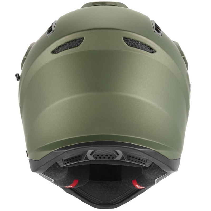 Casco de moto enduro NOX N350 verde caqui