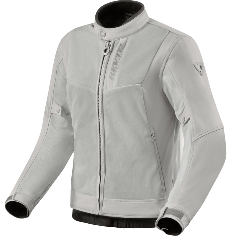 Chaqueta de moto Revit Highcrest para mujer color plata