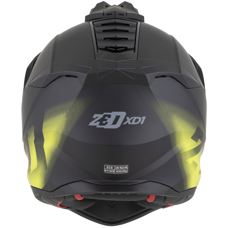 Casco de moto enduro ZED XD1 negro mate-amarillo fluo