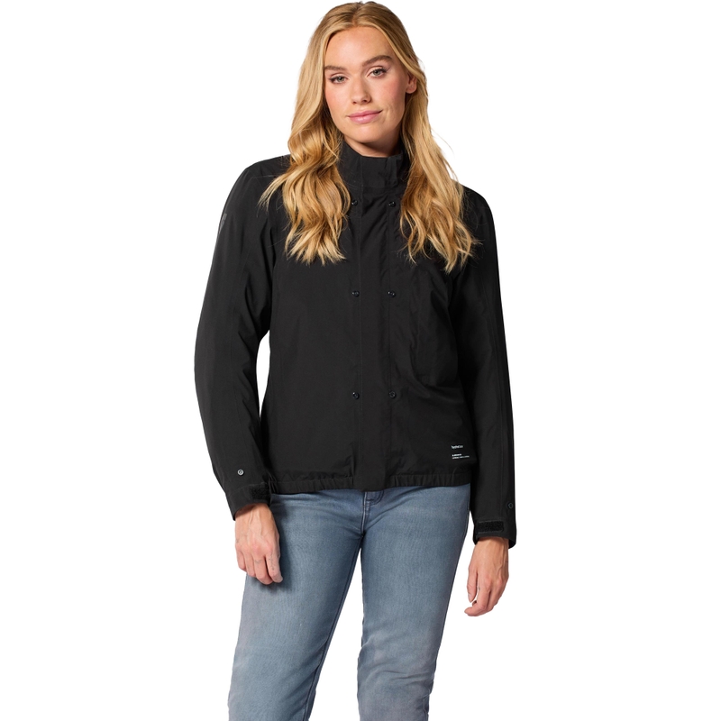 Chaqueta de moto Revit Highcrest para mujer, color negro