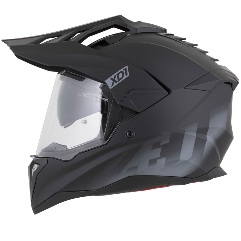 Casco de moto enduro ZED XD1 negro mate-gris oscuro