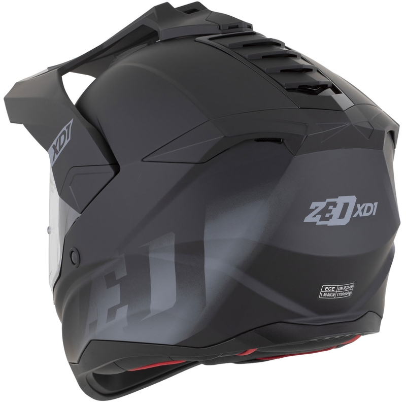 Casco de moto enduro ZED XD1 negro mate-gris oscuro