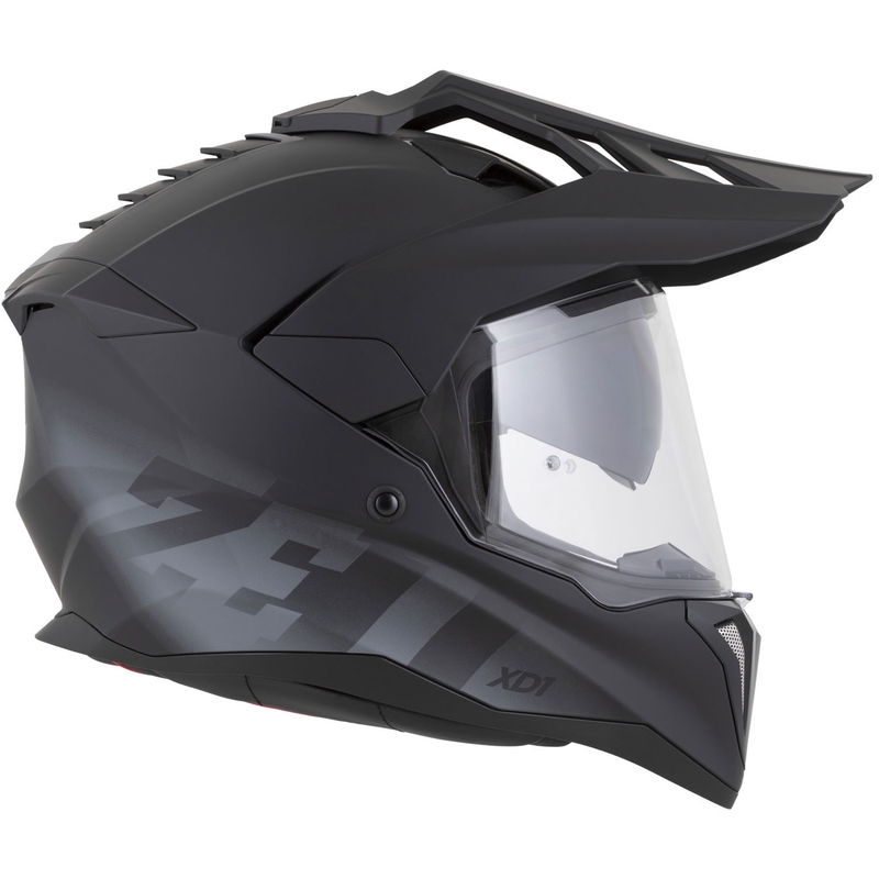 Casco de moto enduro ZED XD1 negro mate-gris oscuro