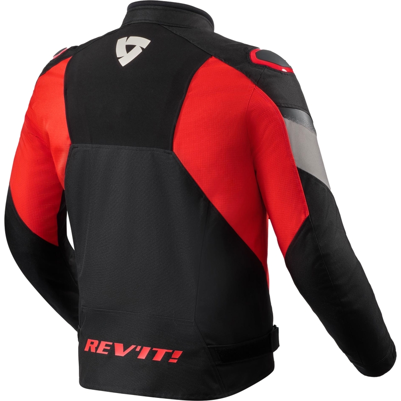Chaqueta de moto Revit Control H2O negra y roja
