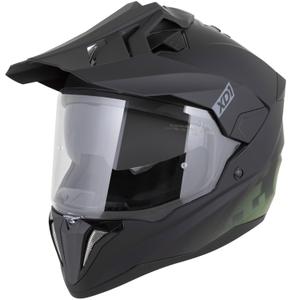 Casco de moto enduro ZED XD1 negro mate-verde oscuro
