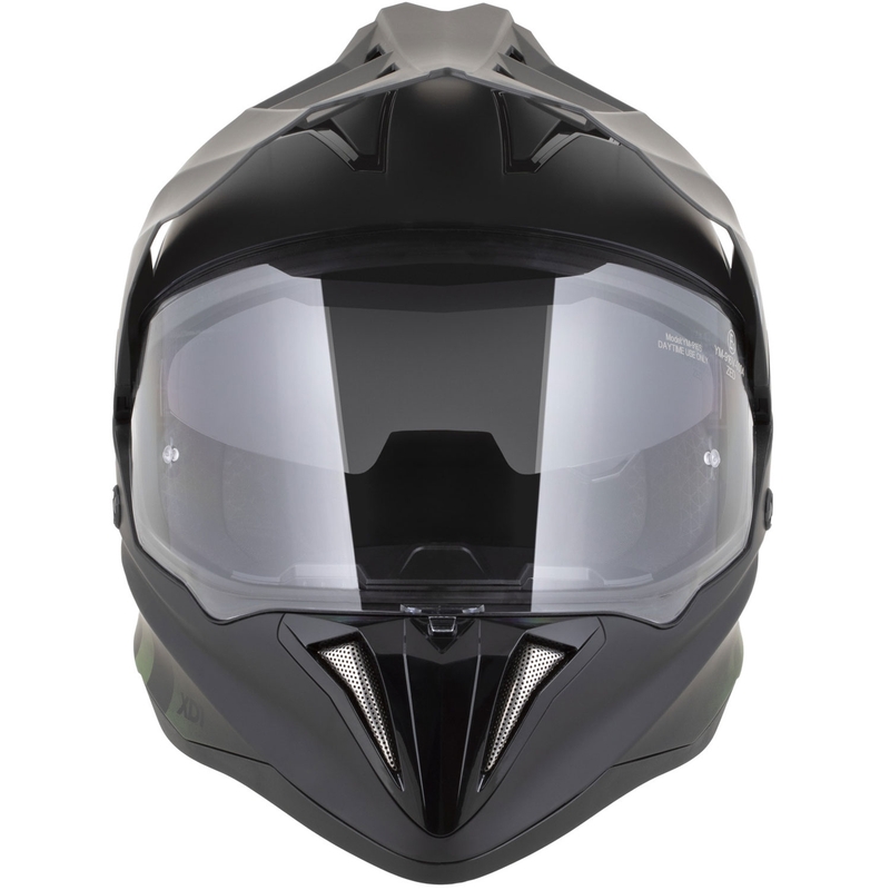 Casco de moto enduro ZED XD1 negro mate-verde oscuro