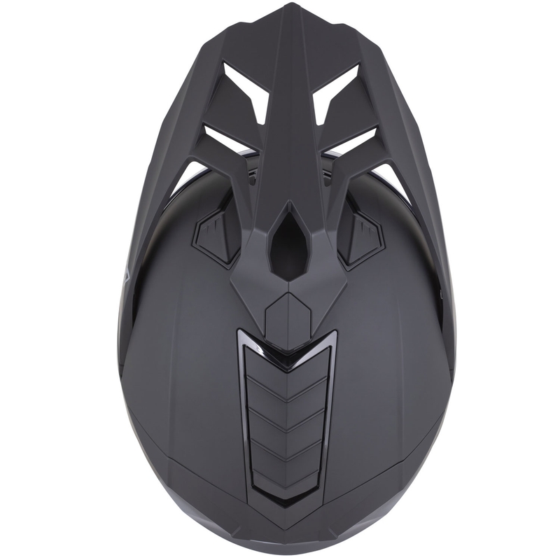 Casco de moto enduro ZED XD1 negro mate-verde oscuro