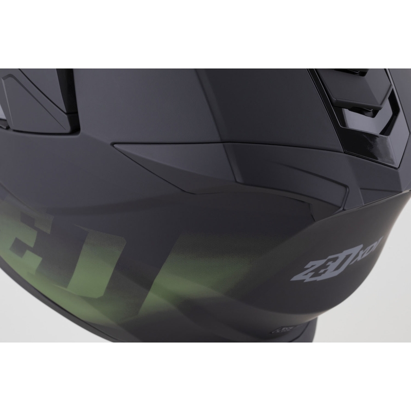 Casco de moto enduro ZED XD1 negro mate-verde oscuro