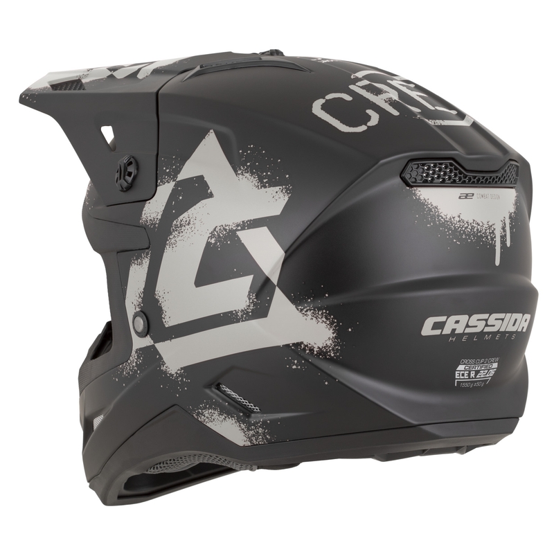Casco de motocross Cassida Cross Cup 2 Crew en negro mate y arena