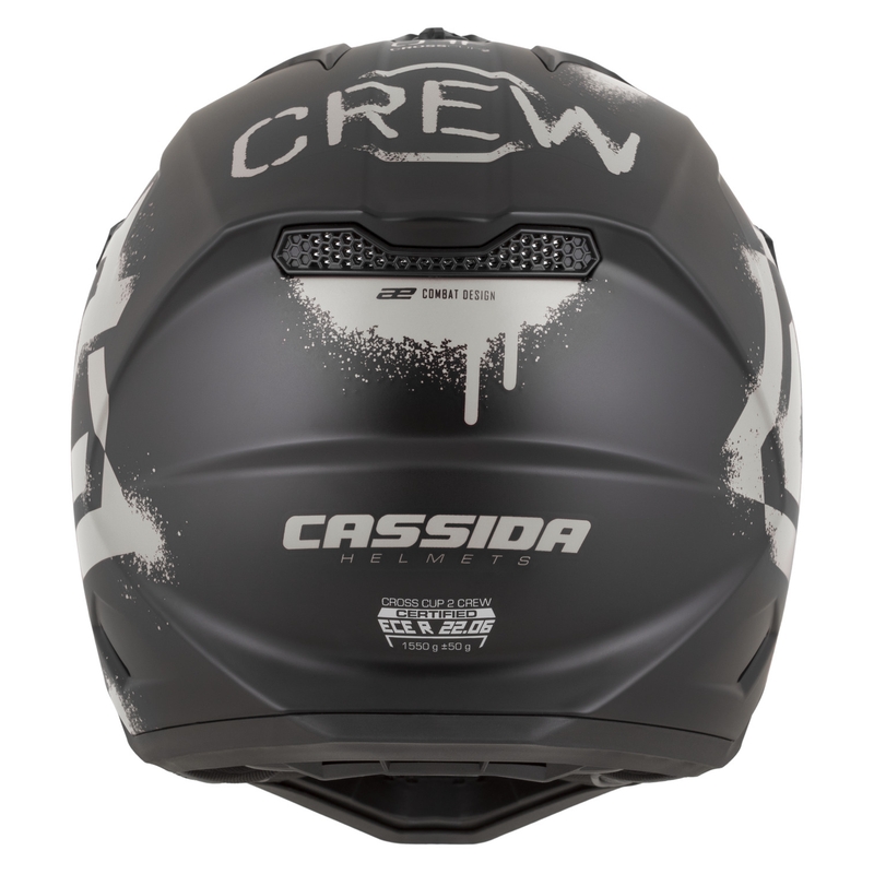 Casco de motocross Cassida Cross Cup 2 Crew en negro mate y arena