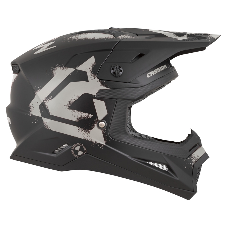 Casco de motocross Cassida Cross Cup 2 Crew en negro mate y arena