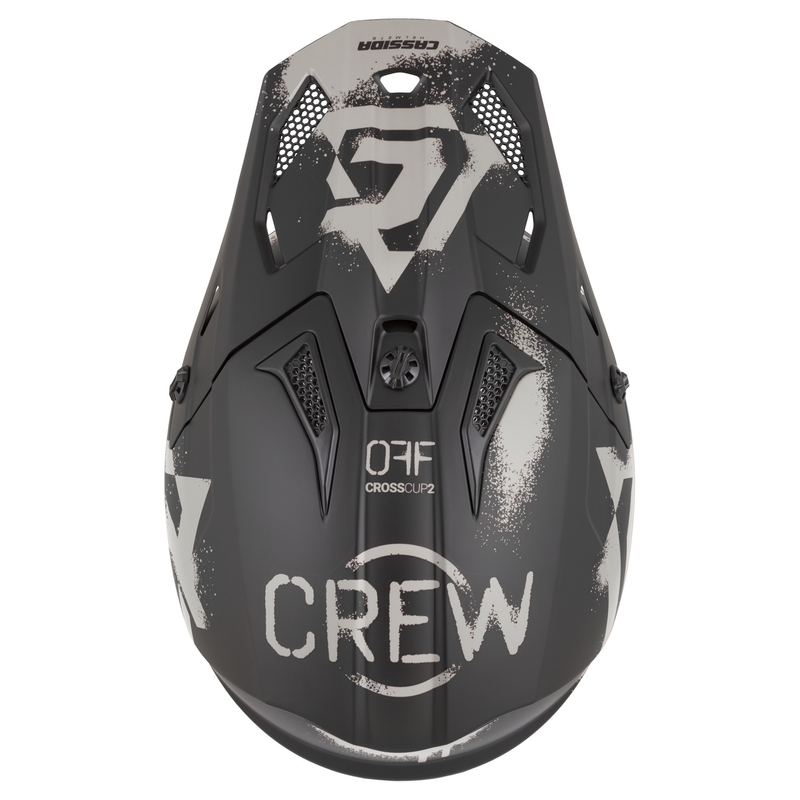 Casco de motocross Cassida Cross Cup 2 Crew en negro mate y arena